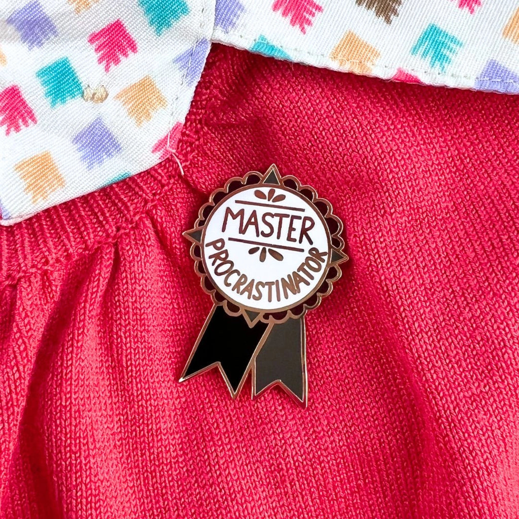 Master Procrastinator Award Enamel Lapel Pin