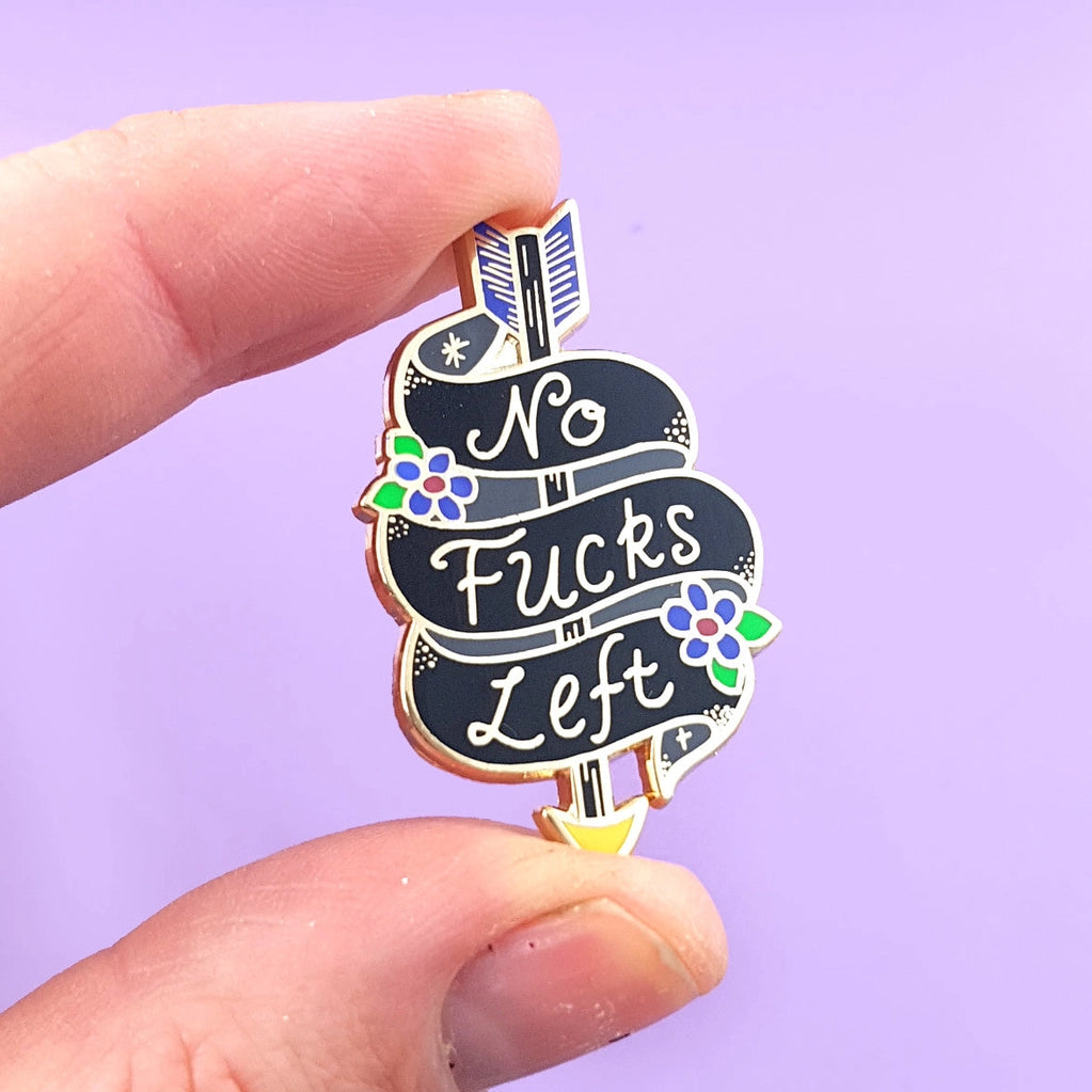 No Fucks Left Enamel Lapel Pin