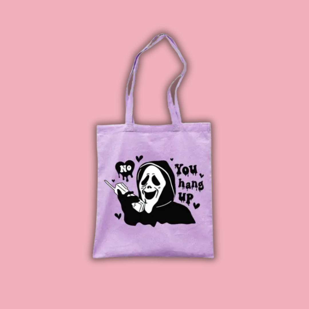 No You Hang Up Tote Bag: Purple