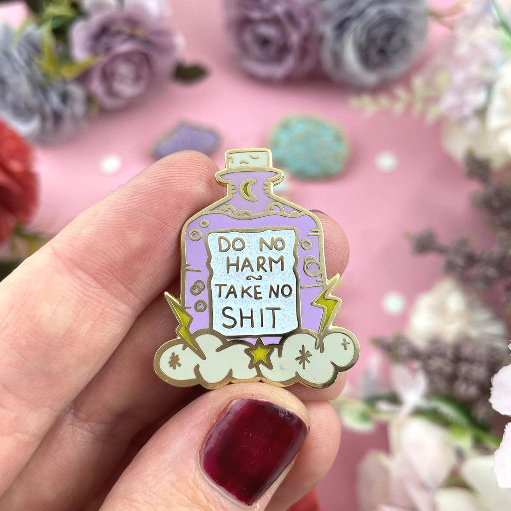 Do No Harm Take No Shit Enamel Lapel Pin
