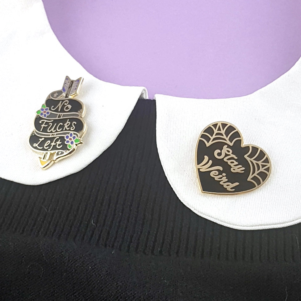 No Fucks Left Enamel Lapel Pin