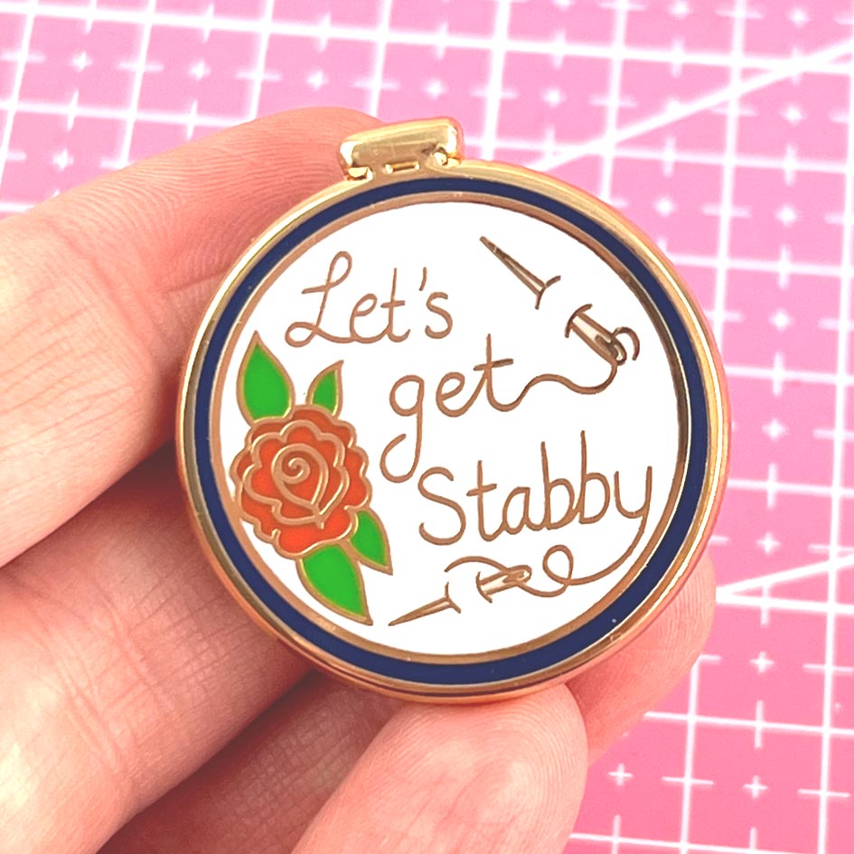 Let's Get Stabby Magnetic Enamel Needle Minder