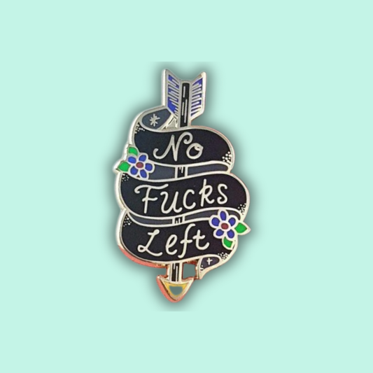 No Fucks Left Enamel Lapel Pin