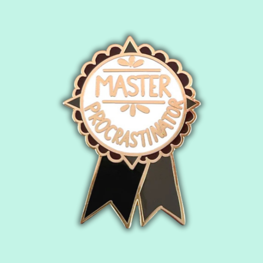 Master Procrastinator Award Enamel Lapel Pin