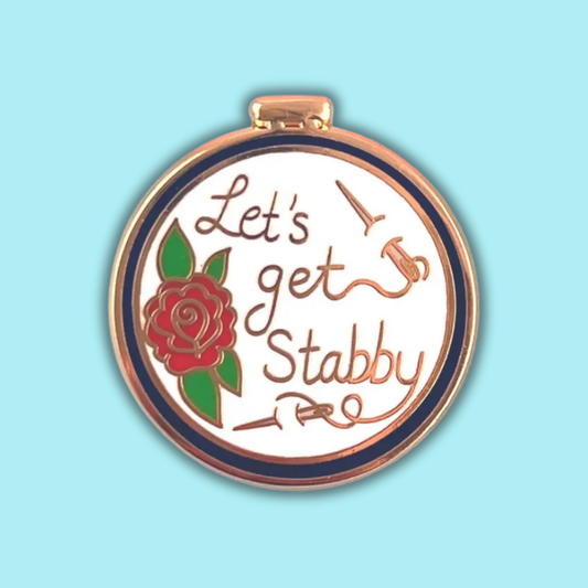 Let's Get Stabby Magnetic Enamel Needle Minder