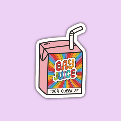 Gay Juice Box Sticker