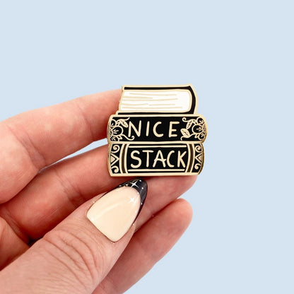 Nice Stack Enamel Lapel Pin