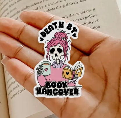 Death by Book Hangover Sticker
