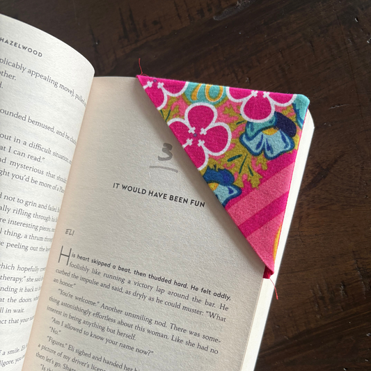 I'll Save Your Page Handmade Fabric Bookmark