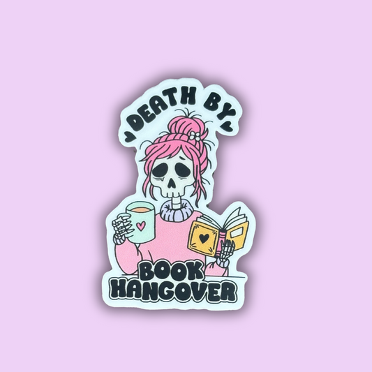 Death by Book Hangover Sticker