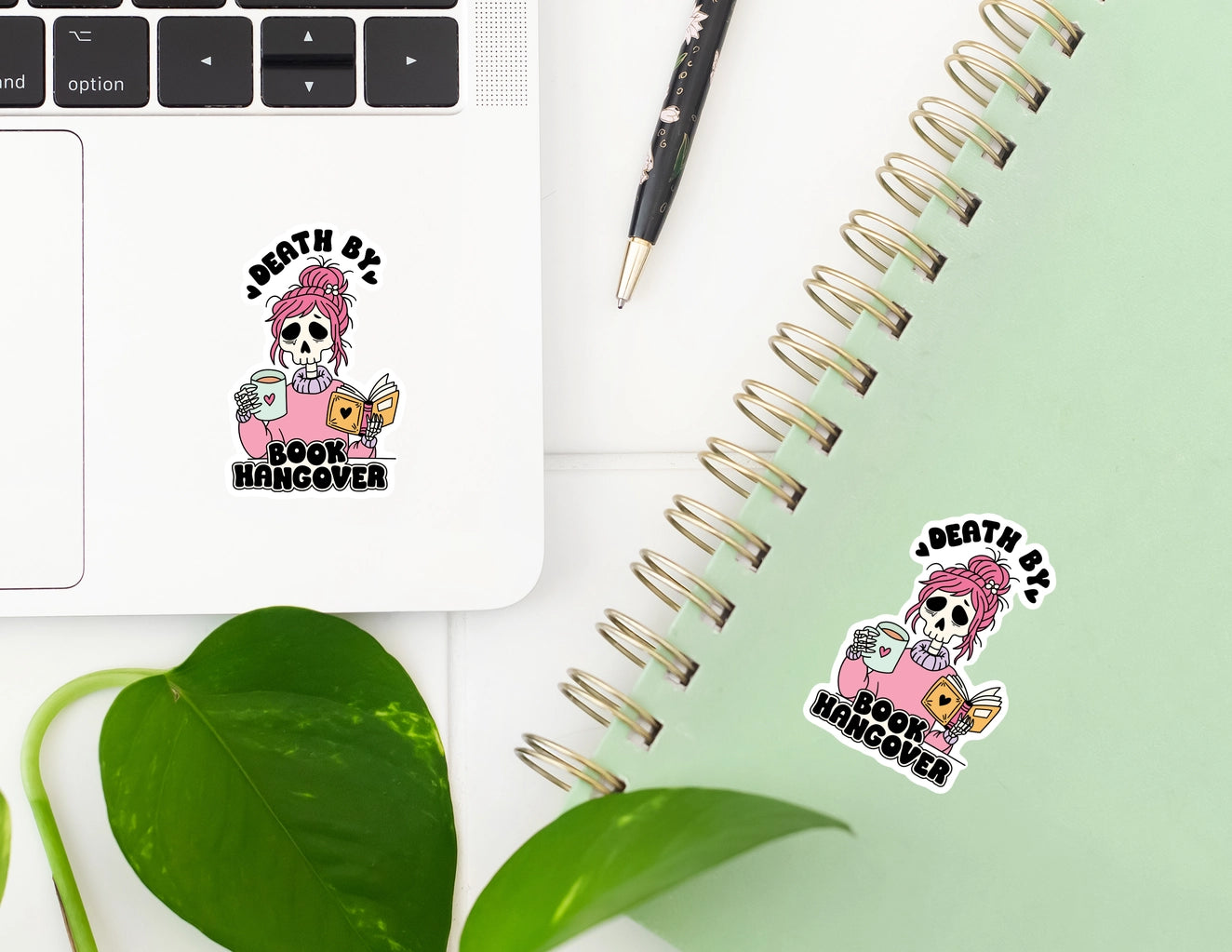 Death by Book Hangover Sticker