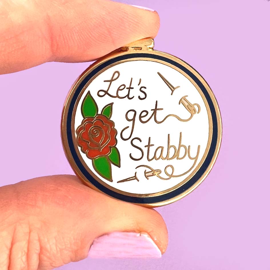 Let's Get Stabby Magnetic Enamel Needle Minder